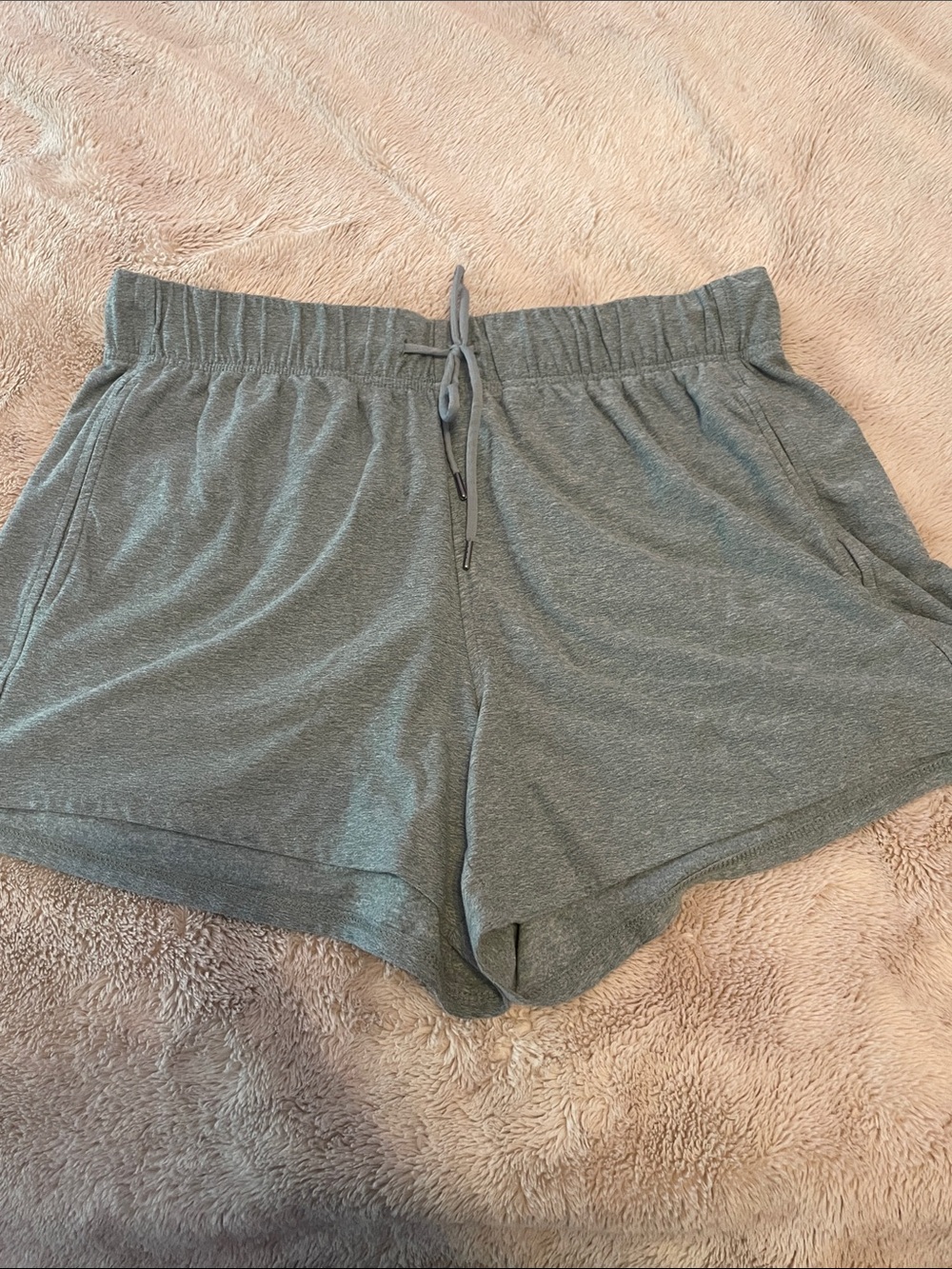 Athletic Works Sage Green Elastic Waist Athletic Shorts
